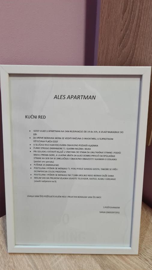Ales Apartman Sombor Buitenkant foto